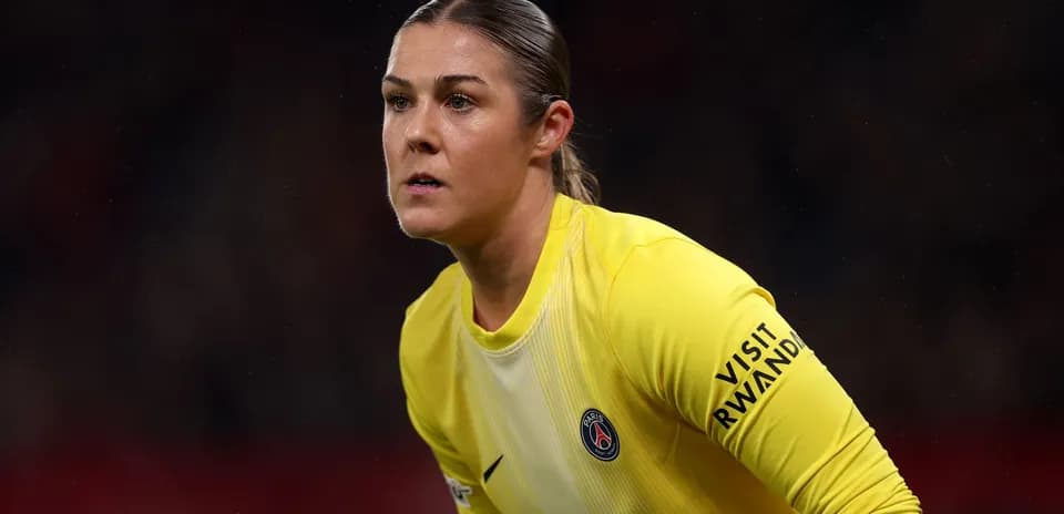 Goalkeeper in yellow jersey during match preparation