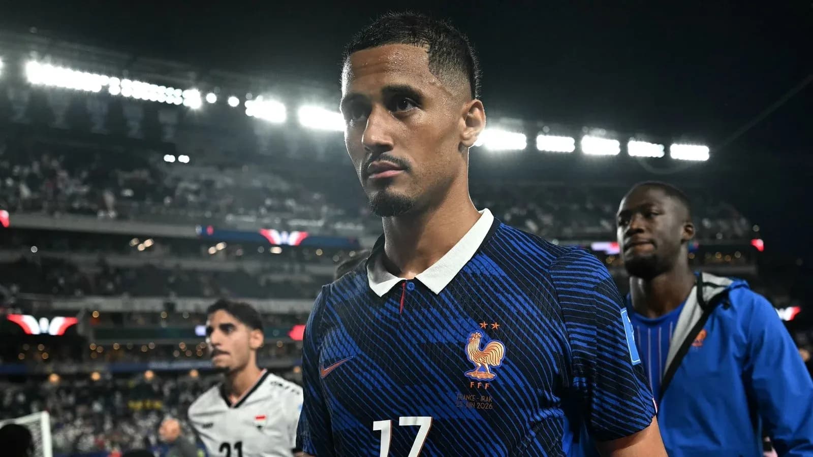 Player in France kit walking off the pitch