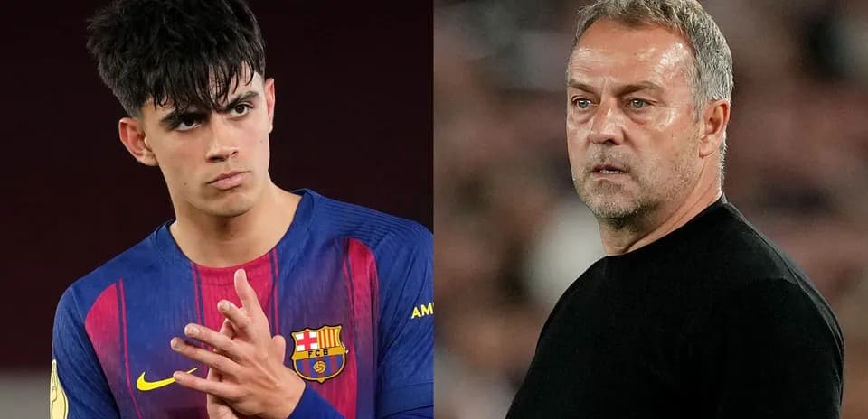Barcelona player and coach during a match