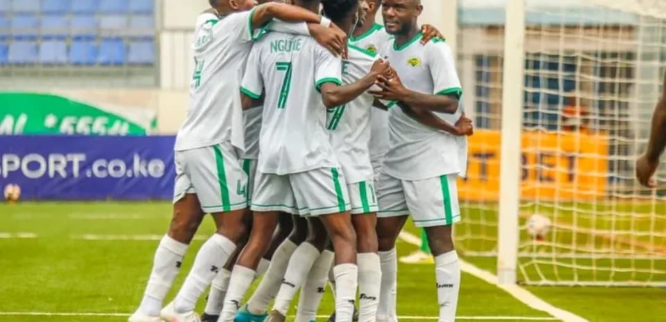 Kariobangi Sharks celebrating a goal