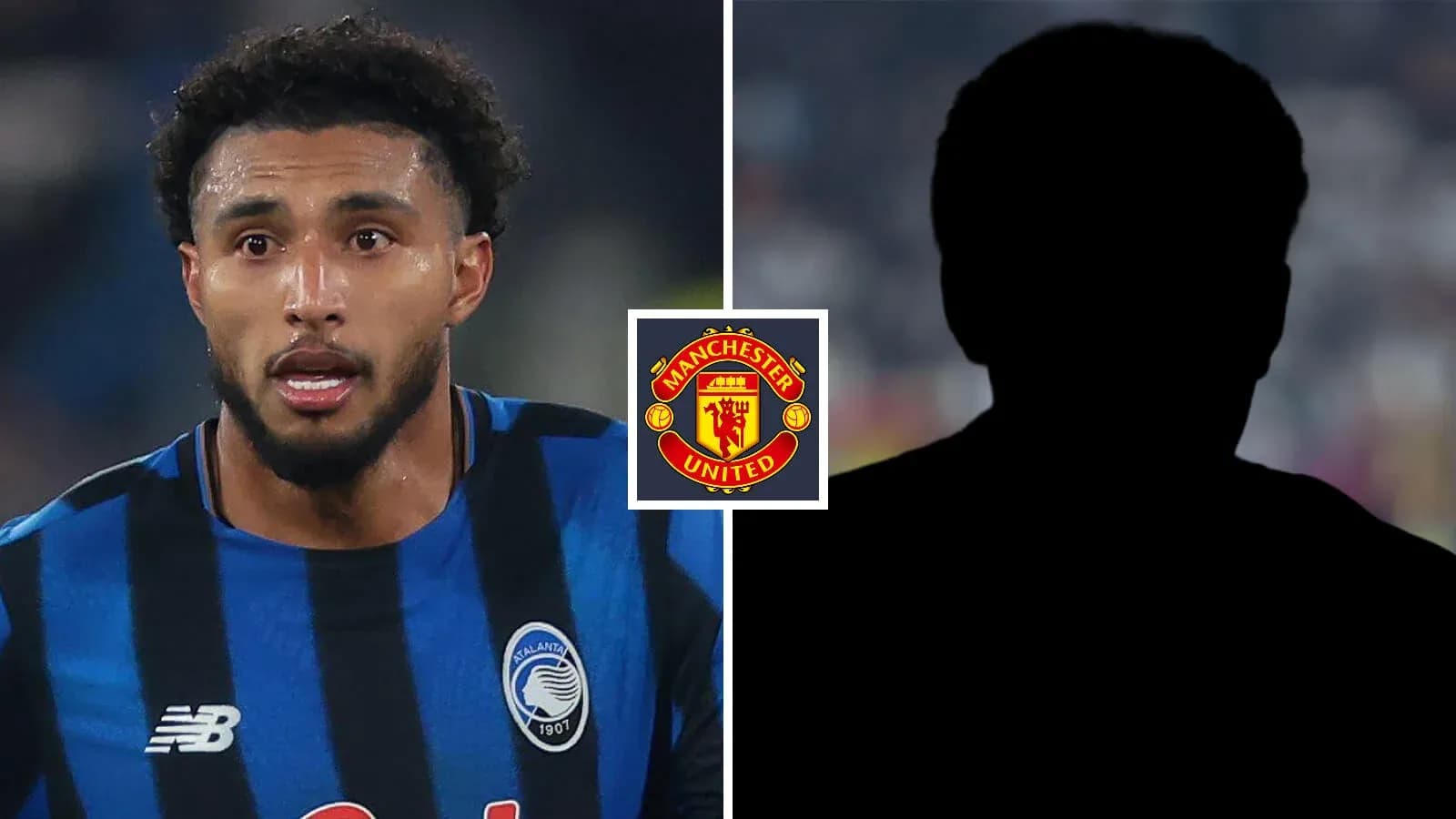 Atalanta player in action with Manchester United logo