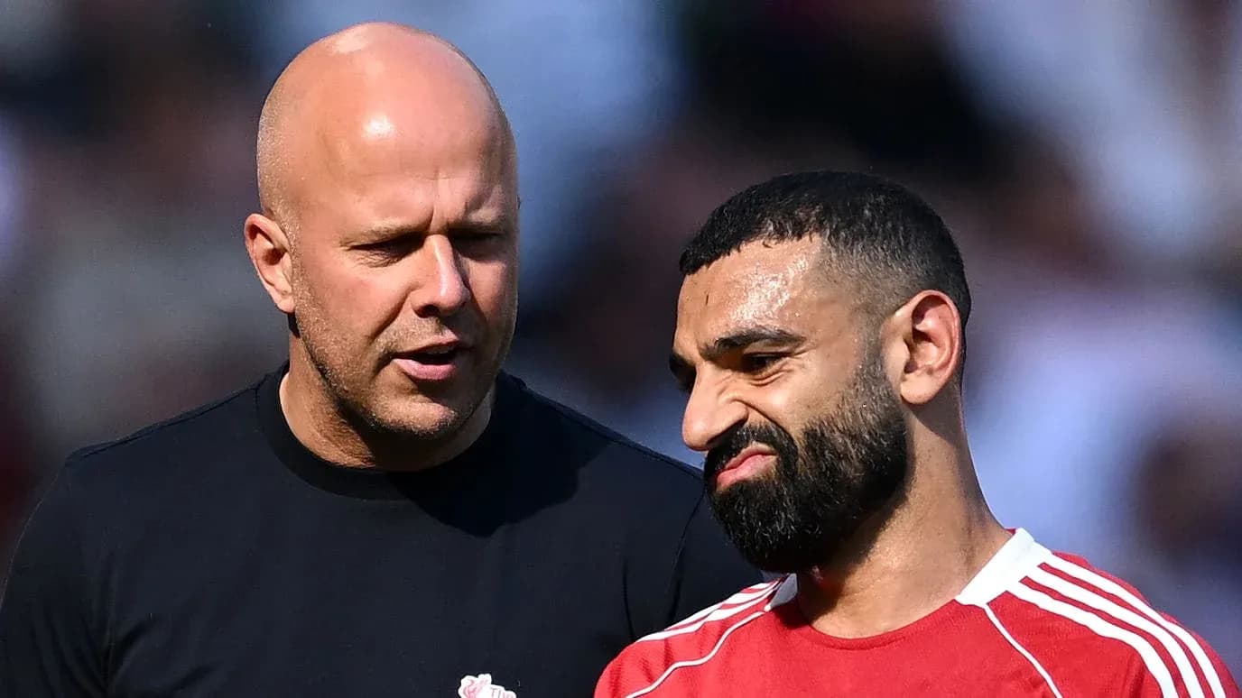 Two men talking during a training session