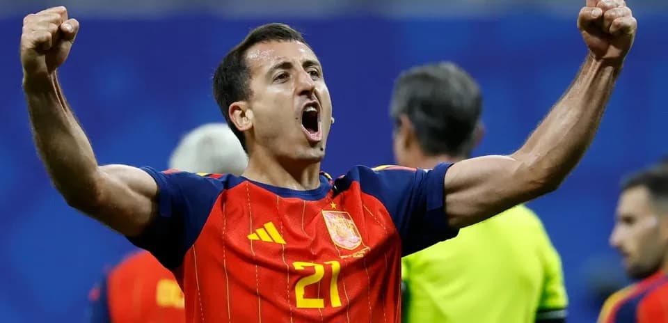 Player celebrating after a match for Spain