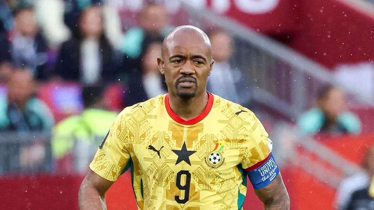Ghana player wearing yellow jersey during match