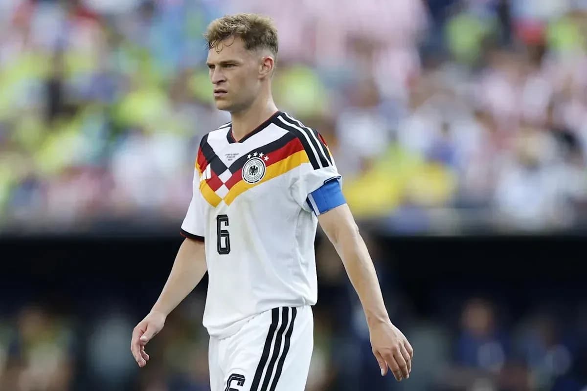 Player wearing Germany kit during match on field