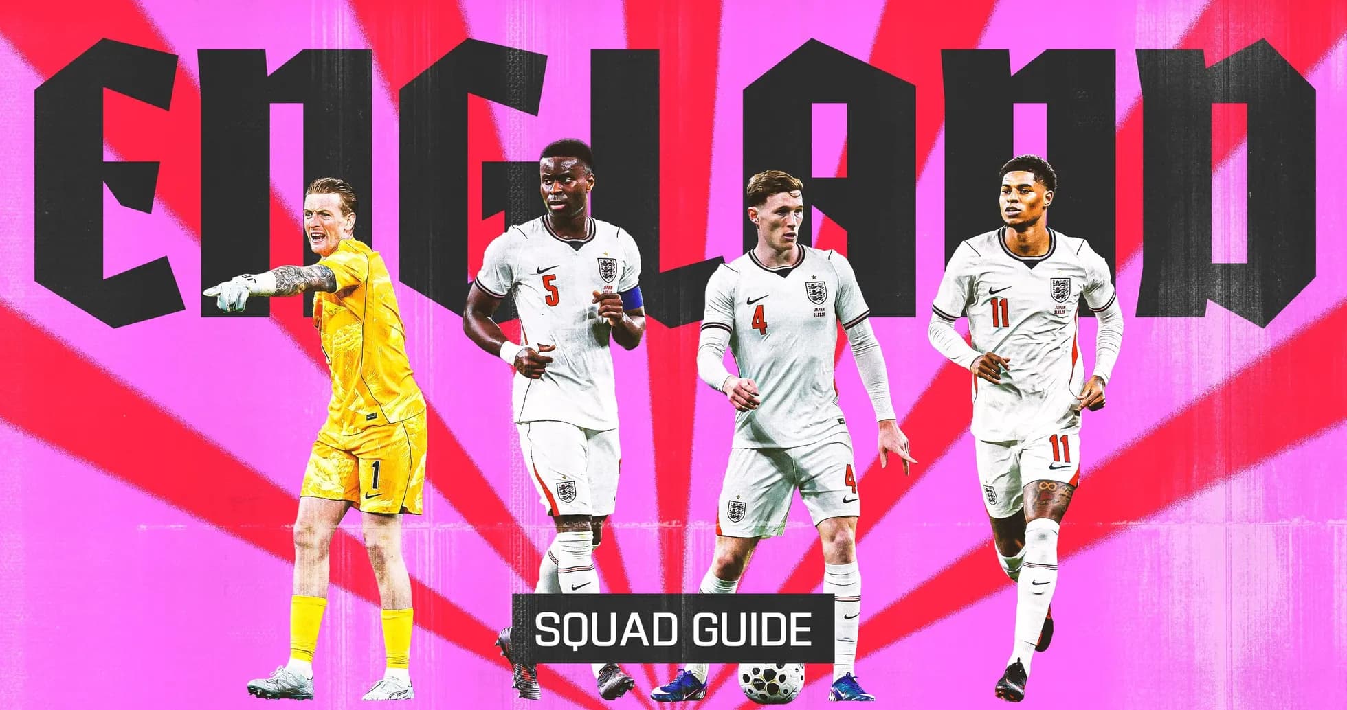 Four England players featured in squad guide graphic