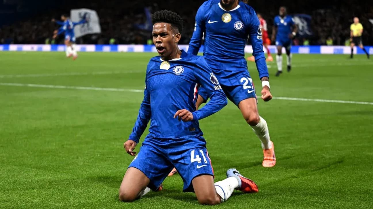 Chelsea player celebrating during match against Liverpool