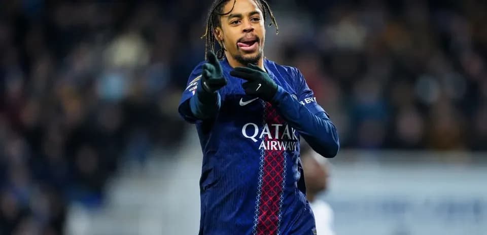 Player gesturing during a football match