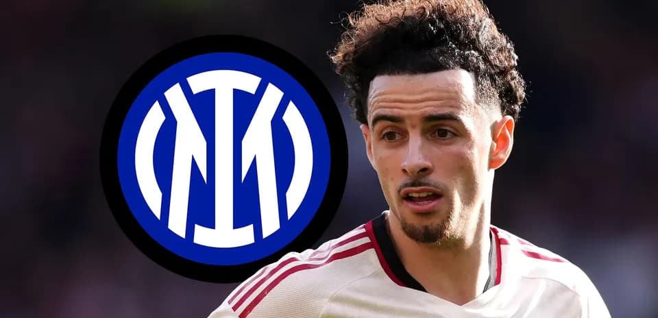 Player in jersey with Inter Milan logo background
