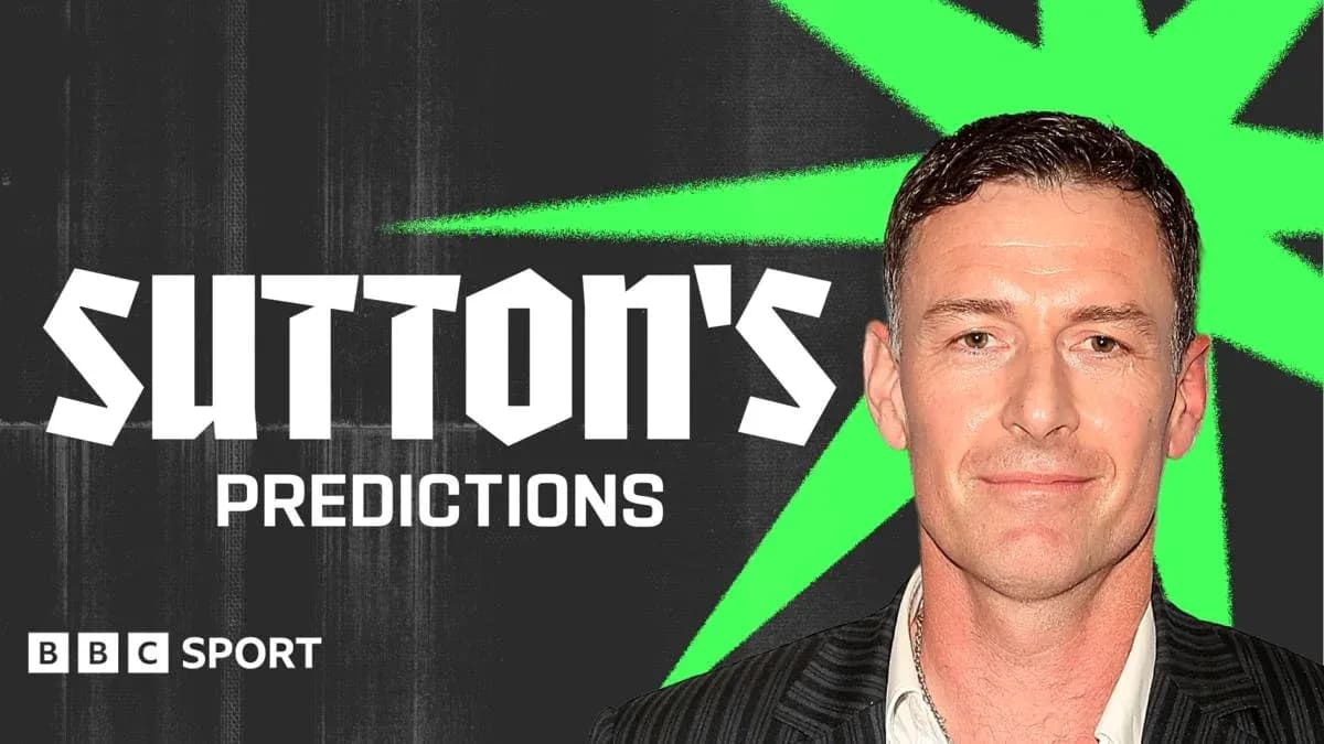 Graphic featuring Sutton's predictions for sports events