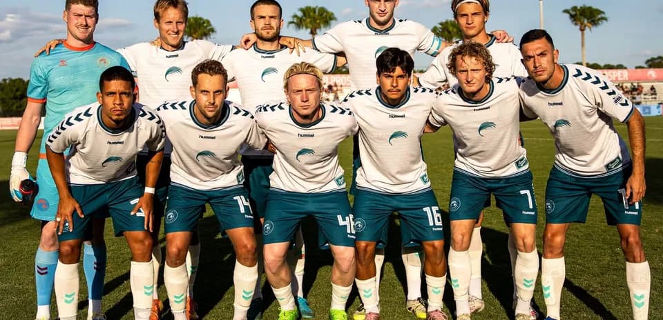 Naples team lineup before USL League One Cup match