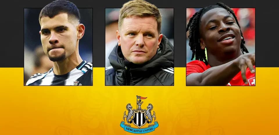Three football figures associated with Newcastle United