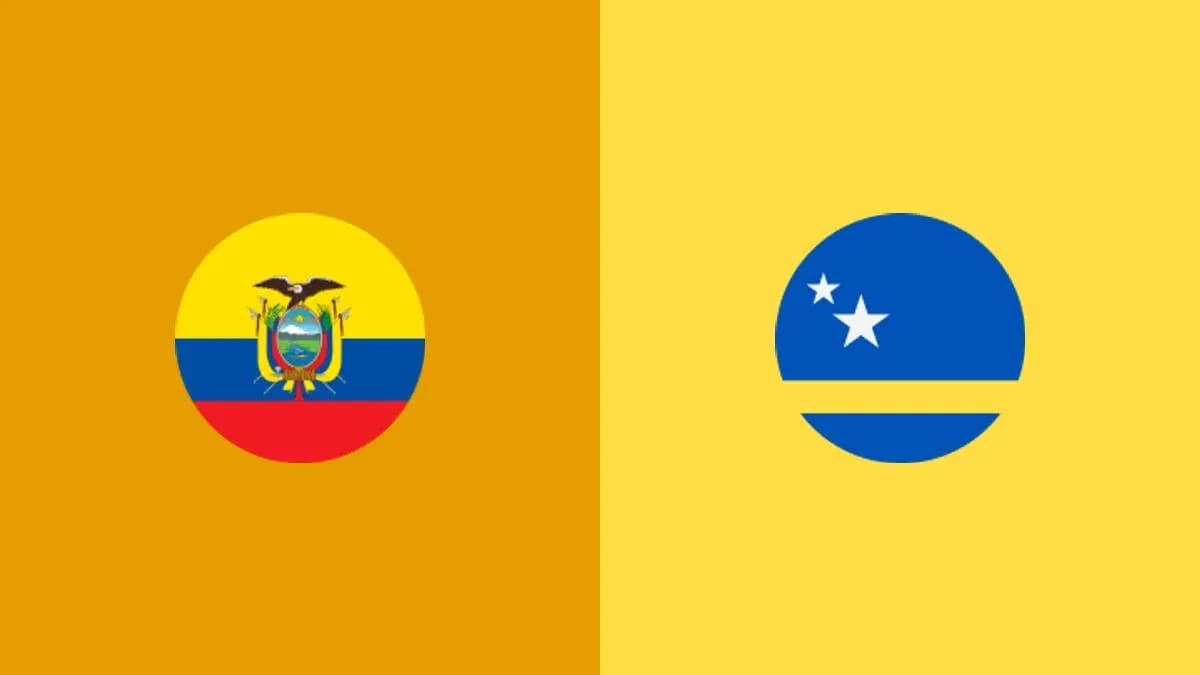 Flags of Ecuador and Curacao side by side