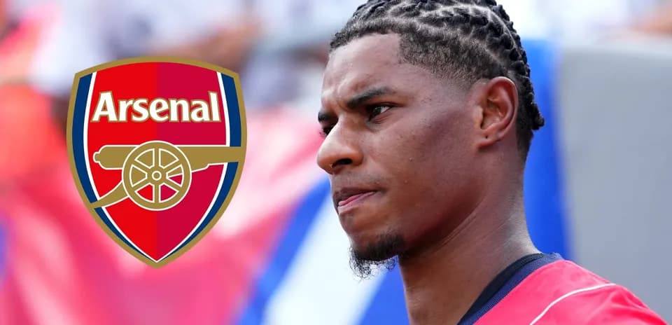 Player in Arsenal kit with braided hairstyle