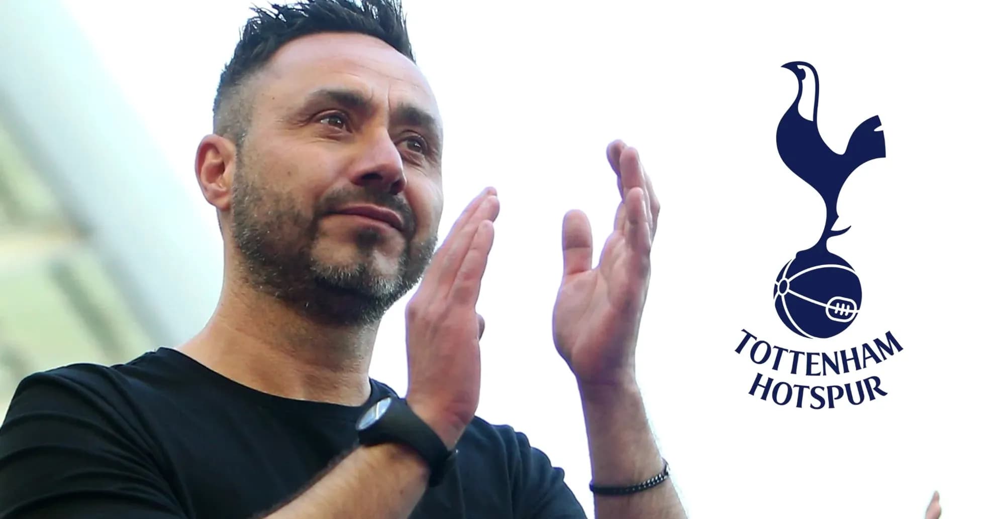 Coach applauding fans at Tottenham Hotspur stadium
