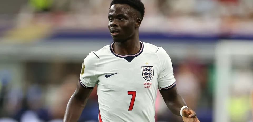 Player wearing England kit during match