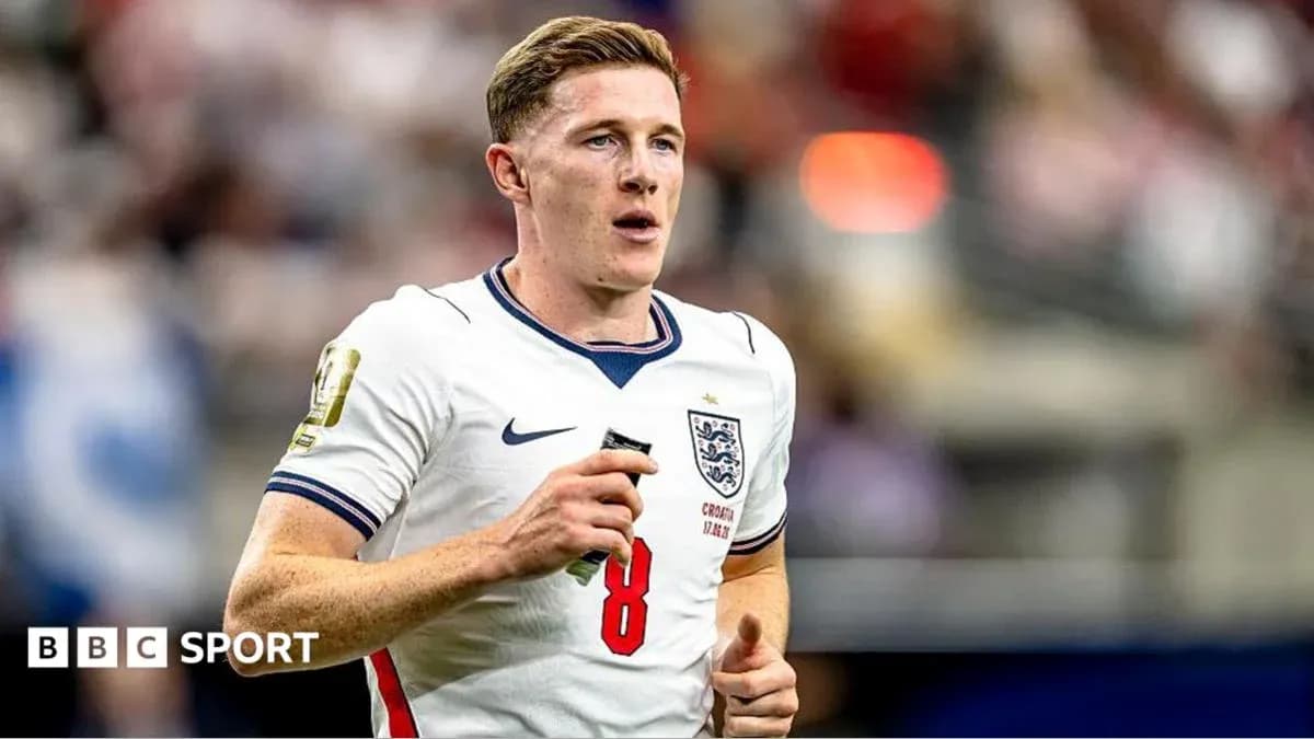 Player wearing England jersey during match