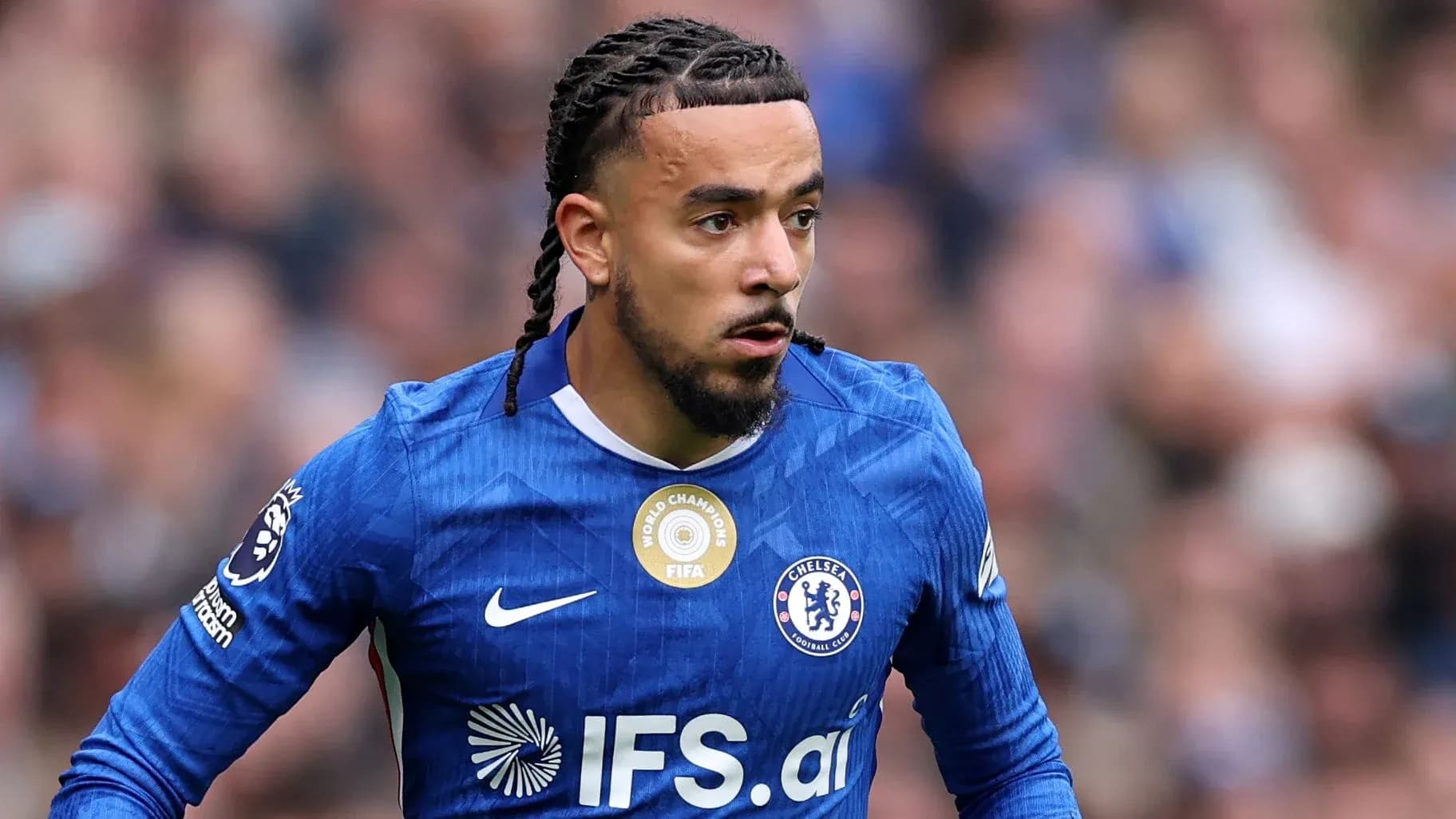 Chelsea player in blue kit during match