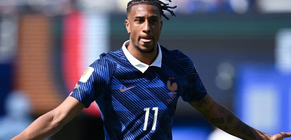 France player celebrating during World Cup match