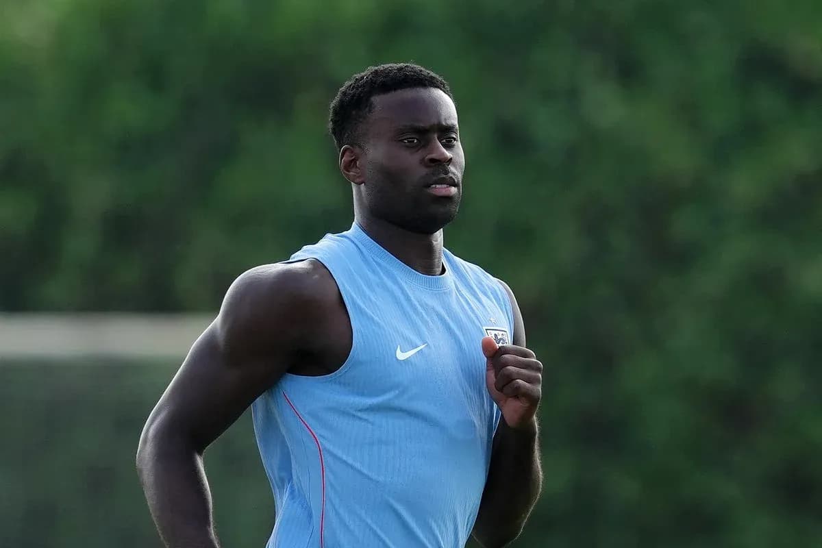 Player jogging during training session on field