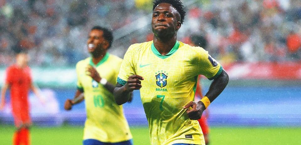 Brazil player celebrating during match against Morocco