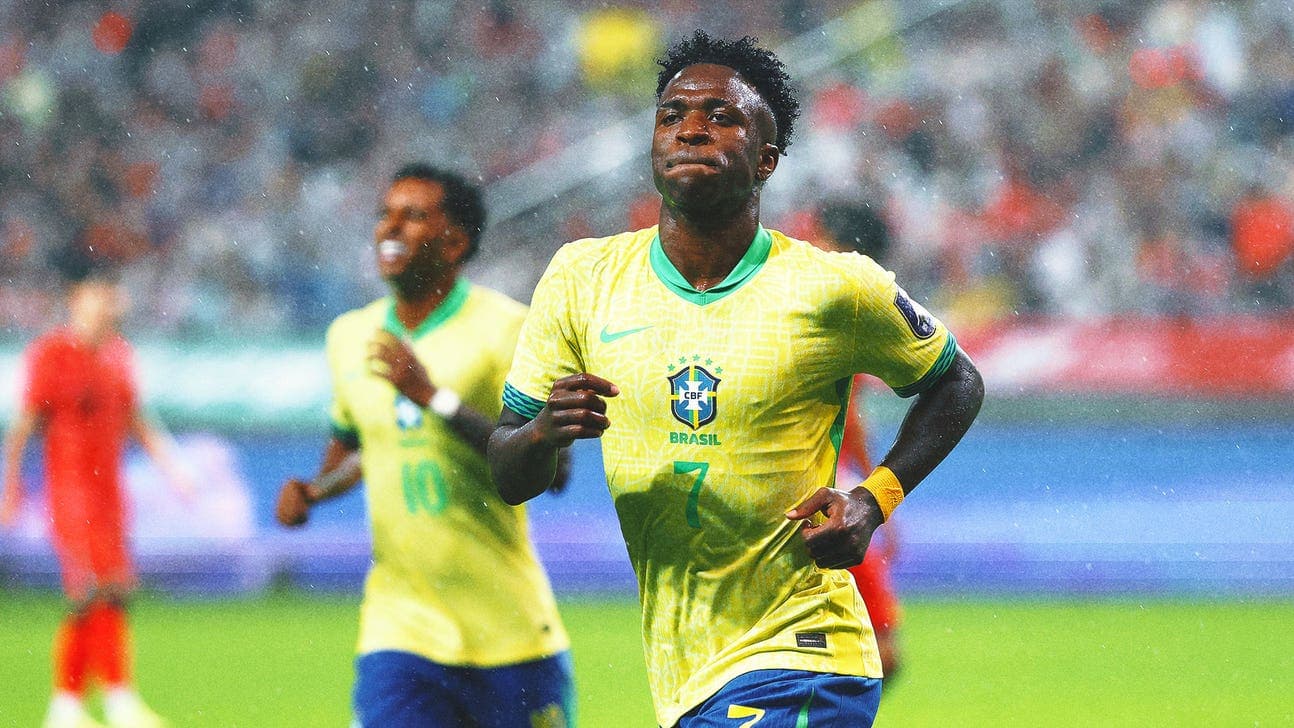 Brazil player celebrating during match against Morocco