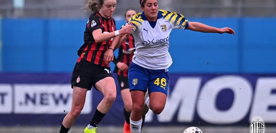 AC Milan vs Parma women's match action