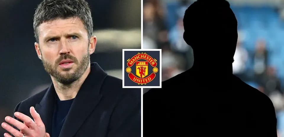 Michael Carrick and silhouette of player with logos