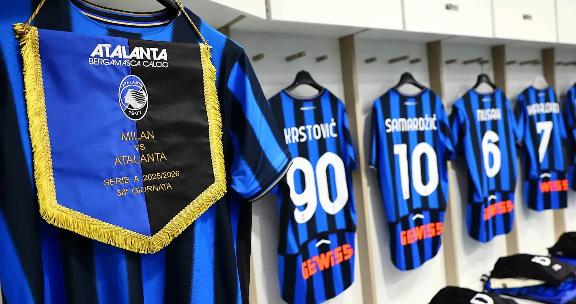 Atalanta jerseys for Milan vs Atalanta match