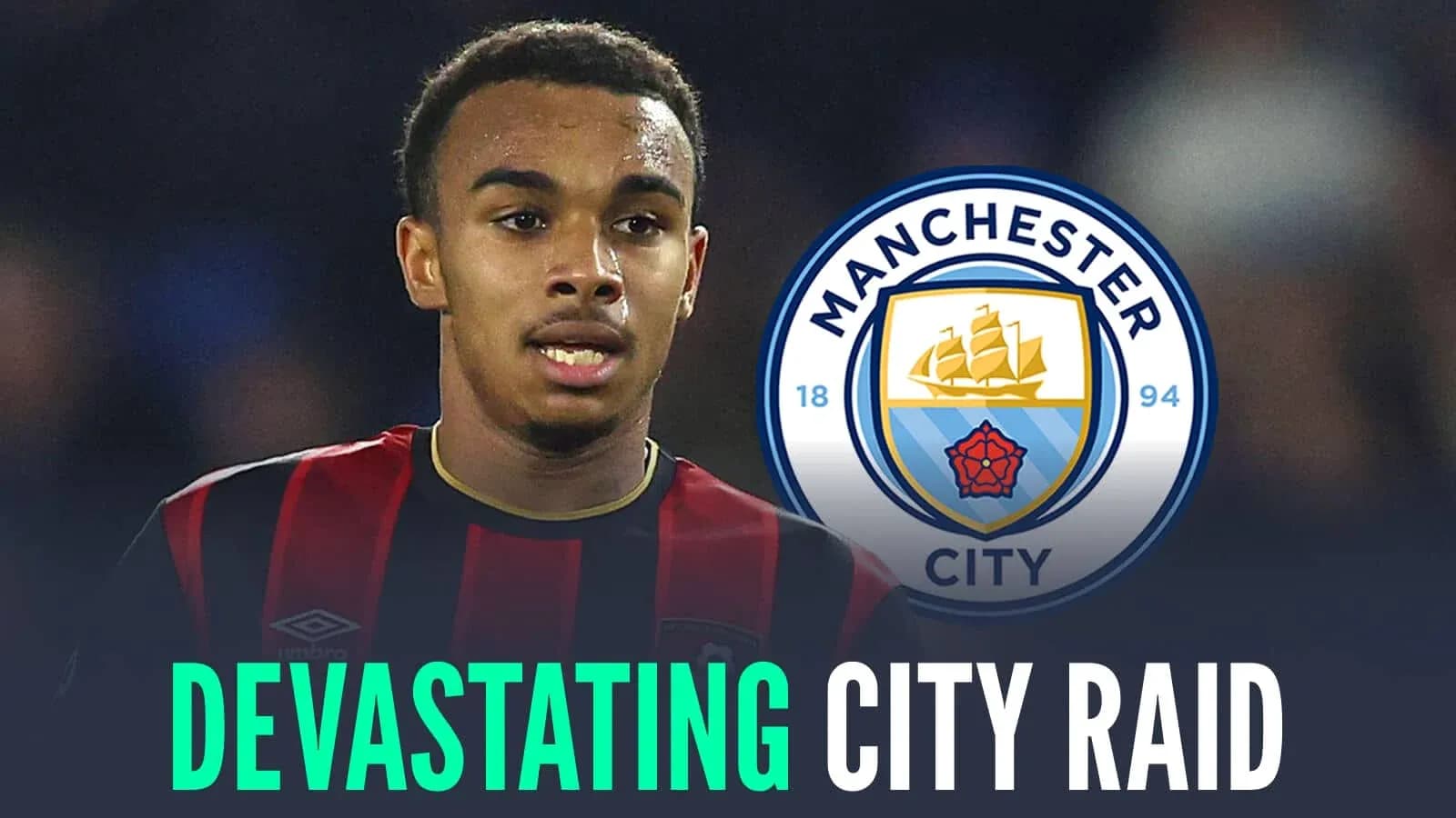 Player in black and red jersey with Manchester City logo