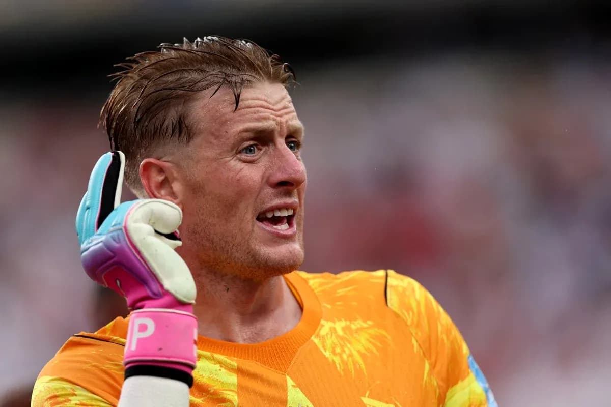 Goalkeeper gesturing during a match