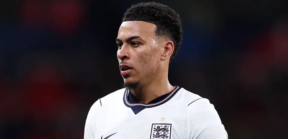 Player wearing England kit during match
