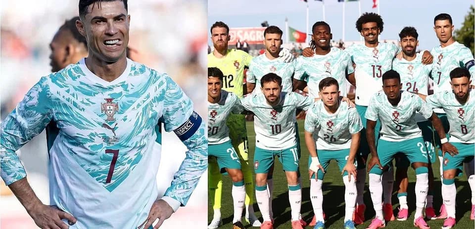 Portugal national football team players posing together