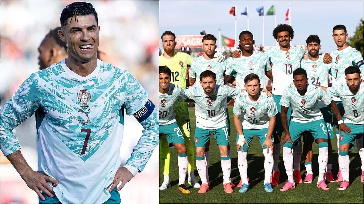 Portugal national football team players posing together