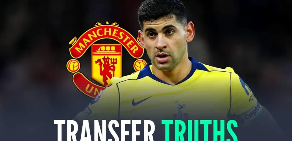 Player in yellow jersey with Manchester United logo background
