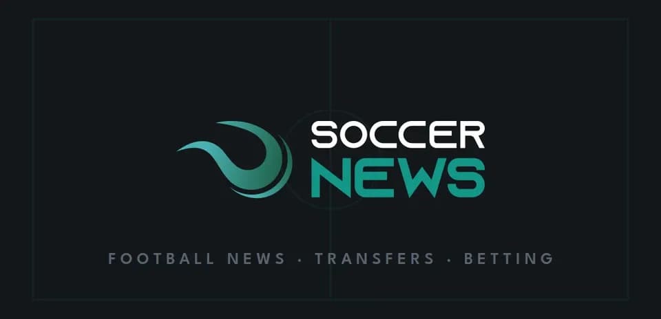 Soccer News logo with text and design elements