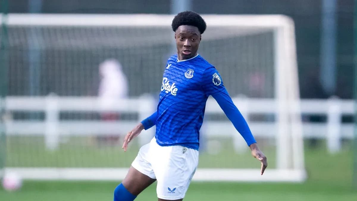 Player in blue Everton kit during training session
