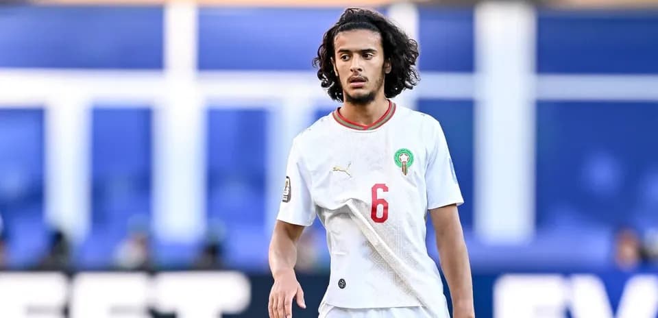 Player wearing Morocco jersey during a match