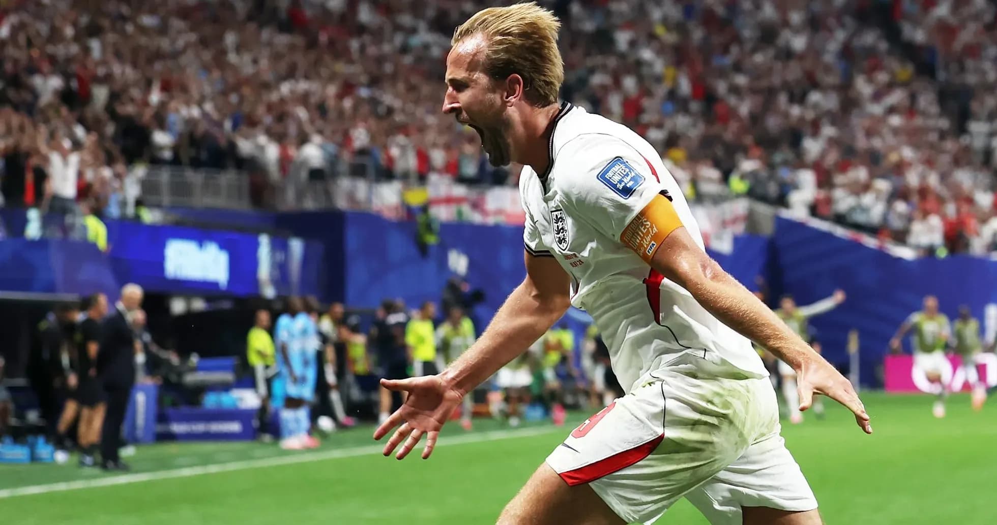 Harry Kane celebrating a goal for England Harry Kane celebrating a goal for England