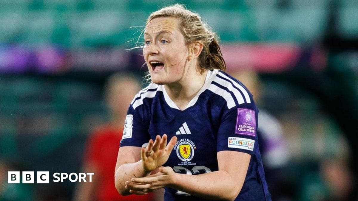 Player gesturing during UEFA Women's Qualifier match Player gesturing during UEFA Women's Qualifier match