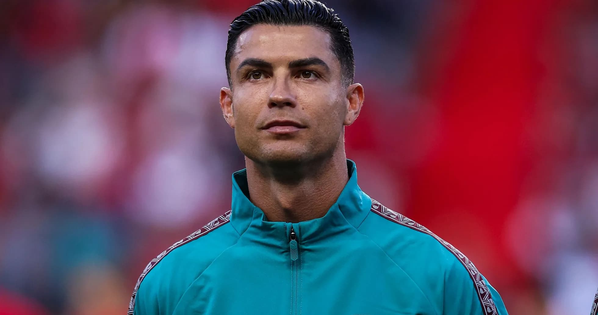 Cristiano Ronaldo in training jacket before match Cristiano Ronaldo in training jacket before match