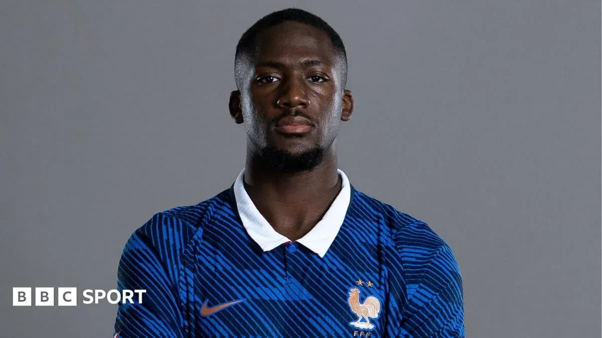 Player posing in France national team jersey Player posing in France national team jersey
