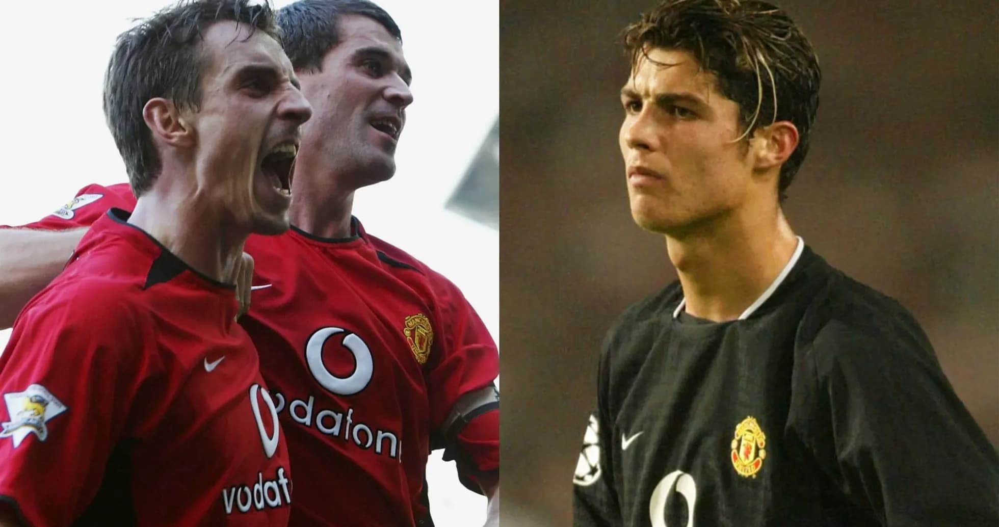 Two Manchester United players celebrating a goal Two Manchester United players celebrating a goal