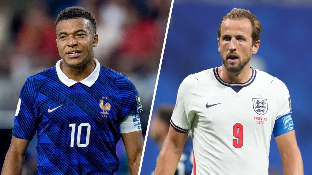 Kylian Mbappe and Harry Kane in match Kylian Mbappe and Harry Kane in match