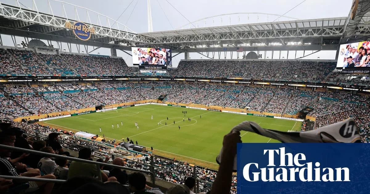 Crowd at Hard Rock Stadium during soccer match Crowd at Hard Rock Stadium during soccer match