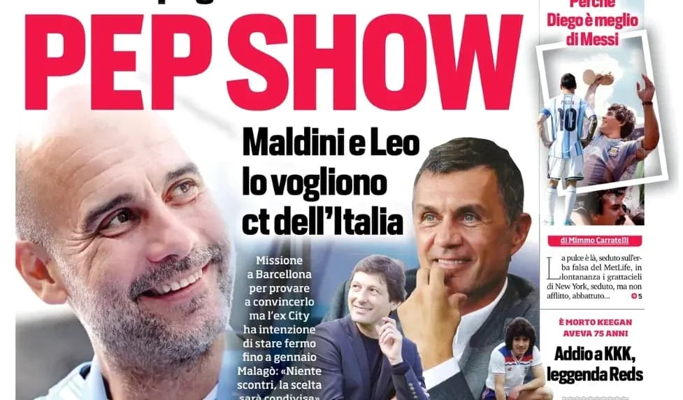 Football magazine cover featuring Pep Guardiola and Paolo Maldini Football magazine cover featuring Pep Guardiola and Paolo Maldini