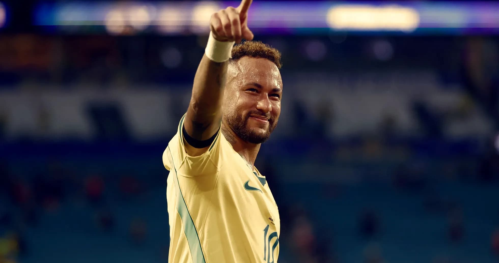 Neymar celebrating after a match with Brazil Neymar celebrating after a match with Brazil
