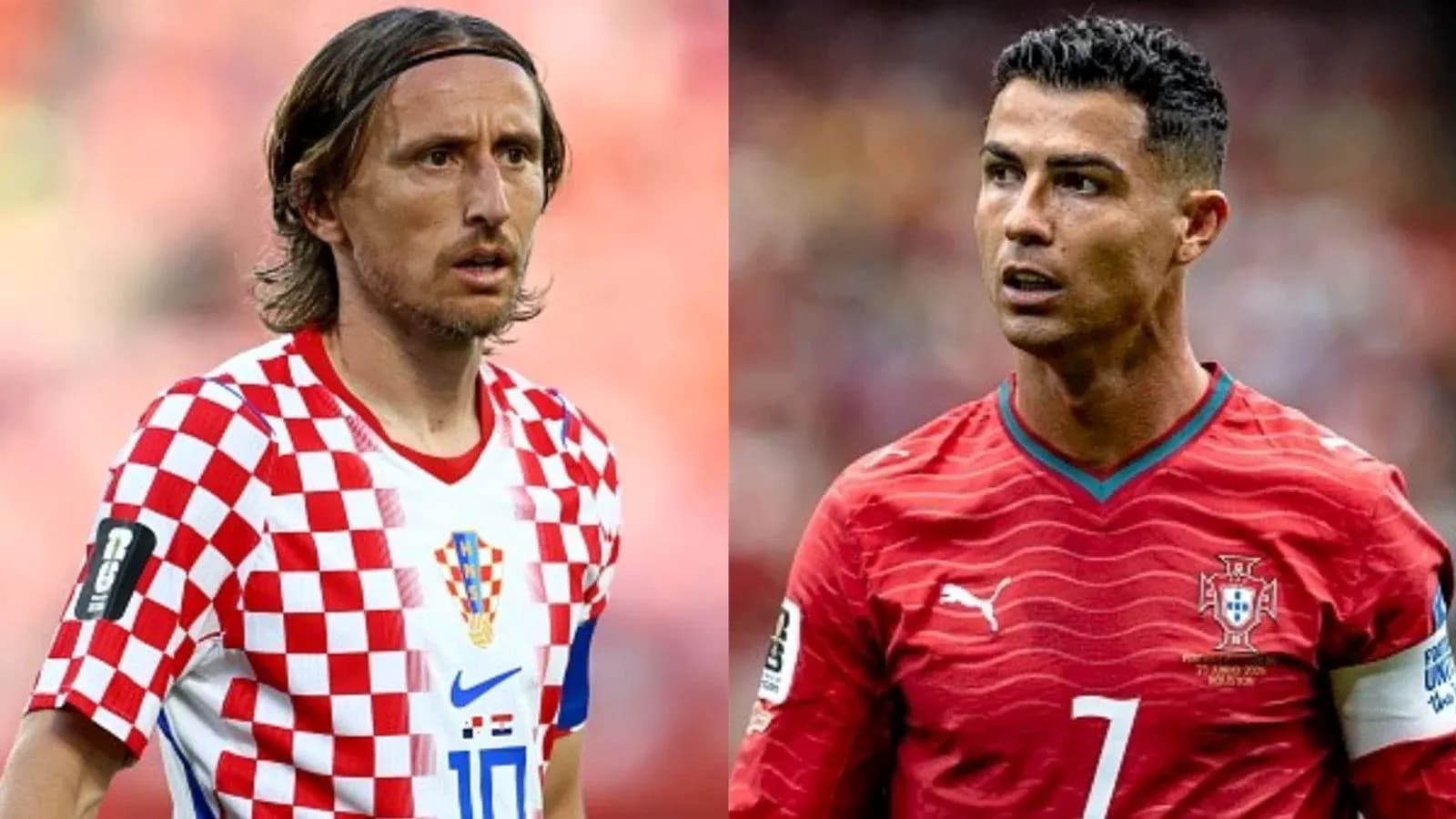 Luka Modric and Cristiano Ronaldo in match Luka Modric and Cristiano Ronaldo in match