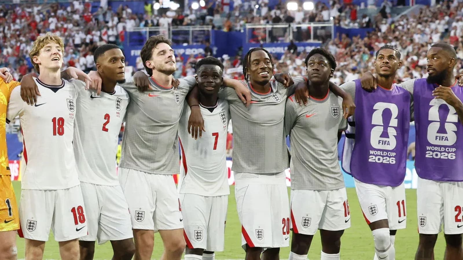 England players celebrating after a match together England players celebrating after a match together