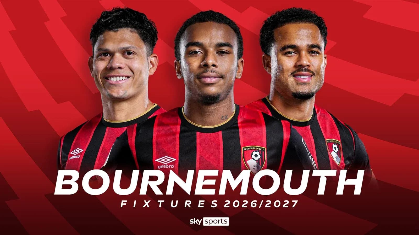 AFC Bournemouth players showcasing team kits for 2026/2027 AFC Bournemouth players showcasing team kits for 2026/2027